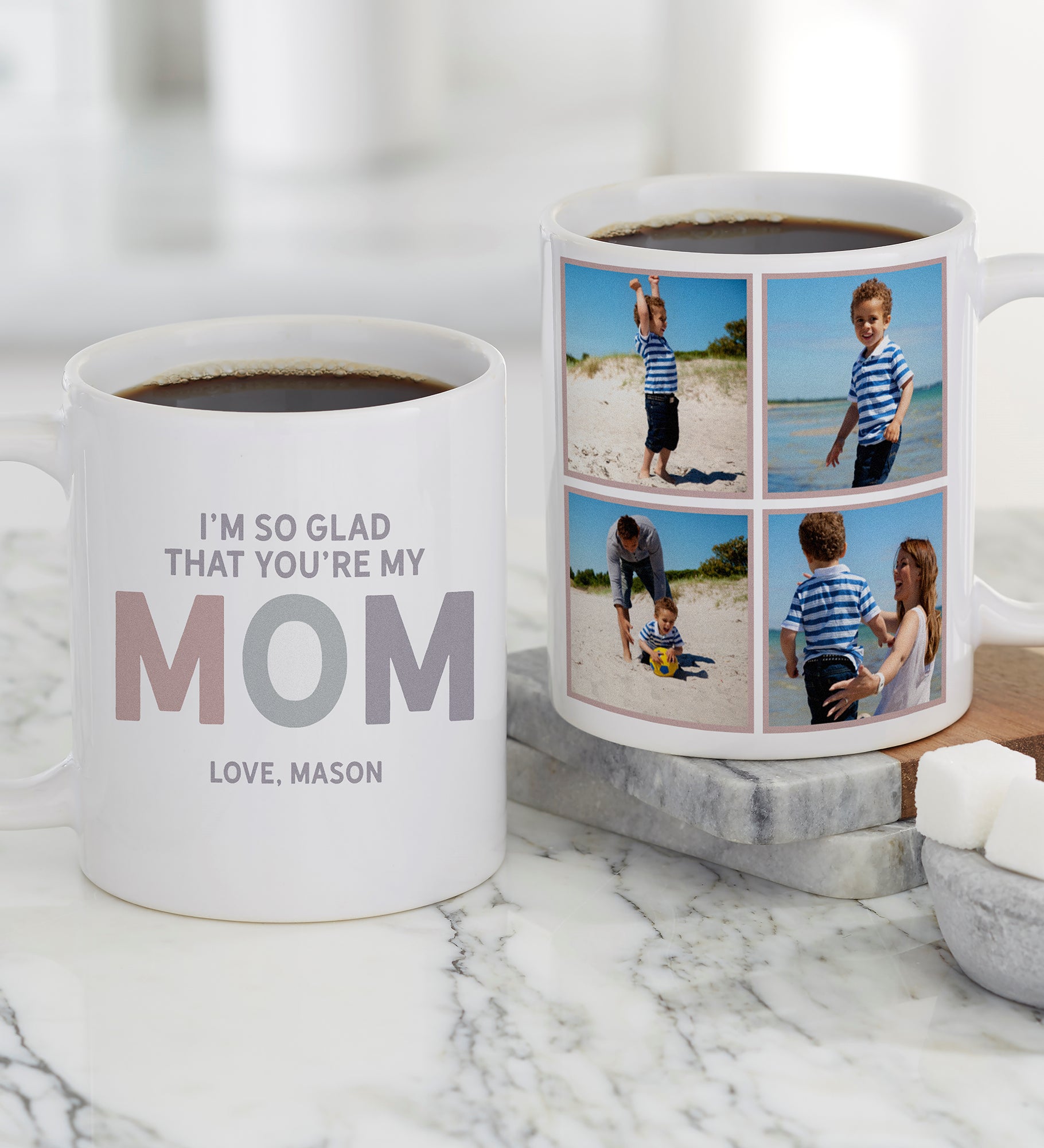 So Glad You're Our Mom Personalized Coffee Mugs